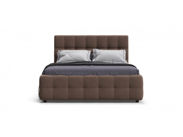 Босс Кровать+ПМ 160*200 Велюр Монолит мокко