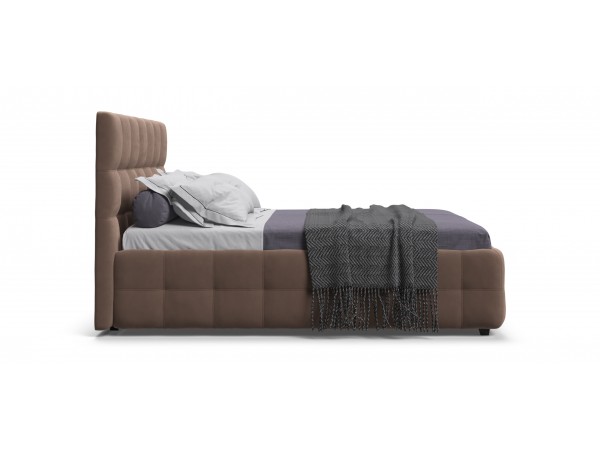 Босс Кровать+ПМ 160*200 Велюр Монолит мокко