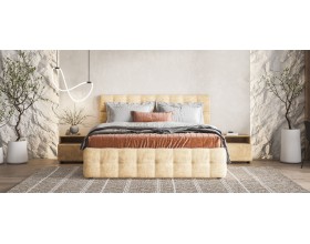 Босс Кровать+ПМ 180*200 Велюр Роял шампань