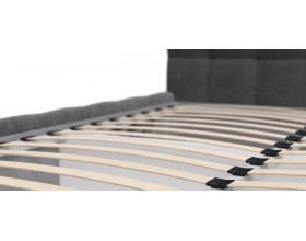 Босс Кровать+ПМ 160*200 Велюр Монолит серый