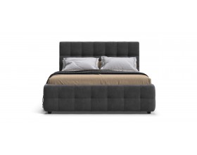 Босс Кровать+ПМ 160*200 Велюр Монолит серый