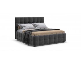 Босс Кровать+ПМ 160*200 Велюр Монолит серый
