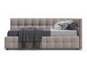 Босс Мини Кровать+ПМ 90*200 Велюр Монолит латте