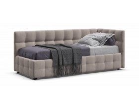Босс Мини Кровать+ПМ 90*200 Велюр Монолит латте
