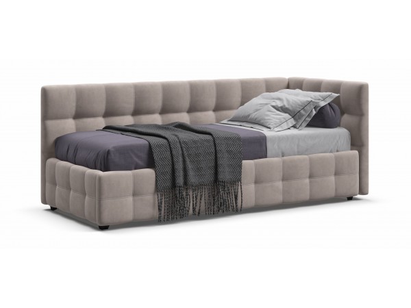 Босс Мини Кровать+ПМ 90*200 Велюр Монолит латте