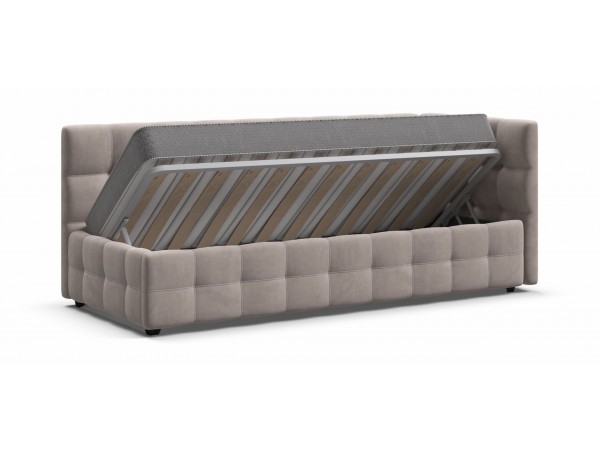 Босс Мини Кровать+ПМ 90*200 Велюр Монолит латте