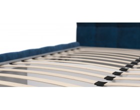 Босс Кровать+ПМ 160*200 Велюр Монолит синий