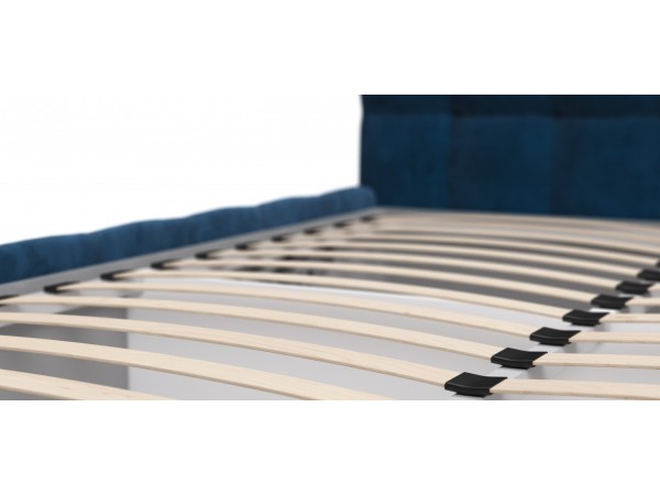 Босс Кровать+ПМ 160*200 Велюр Монолит синий