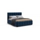 Босс Кровать+ПМ 160*200 Велюр Монолит синий