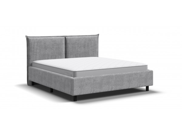 Лео Кровать 160*200 Вельвет Корд серый