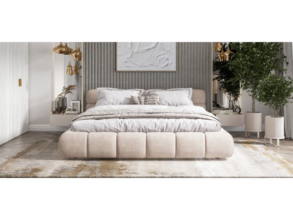 Босс Дрим Кровать+ПМ 180*200 Велюр Монолит латте