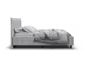 Лео Кровать 160*200 Вельвет Корд серый