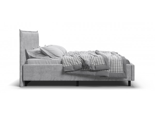 Лео Кровать 160*200 Вельвет Корд серый