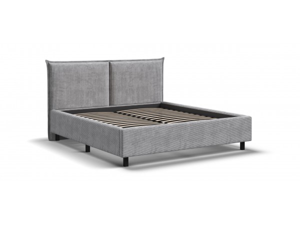 Лео Кровать 160*200 Вельвет Корд серый