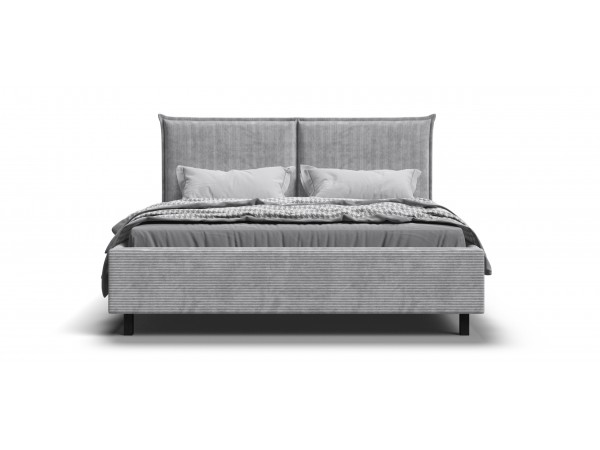 Лео Кровать 160*200 Вельвет Корд серый