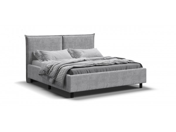 Лео Кровать 160*200 Вельвет Корд серый