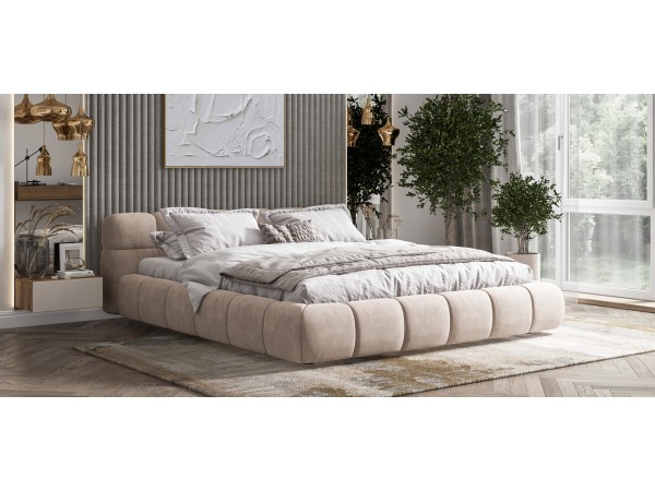 Босс Дрим Кровать+ПМ 180*200 Велюр Монолит латте