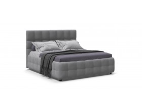 Босс Кровать+ПМ 160*200 Велюр Монолит сталь