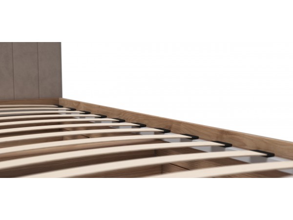 Лофт Мини Кровать 90*200 Орех селект, Велюр Монолит латте