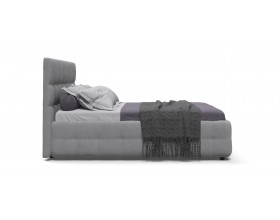 Босс Кровать+ПМ 160*200 Велюр Монолит сталь