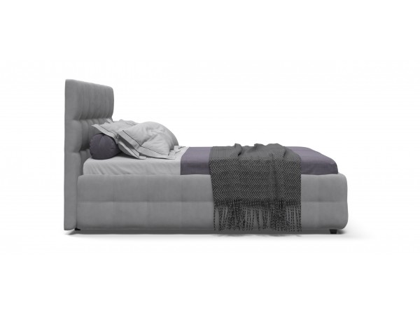 Босс Кровать+ПМ 160*200 Велюр Монолит сталь