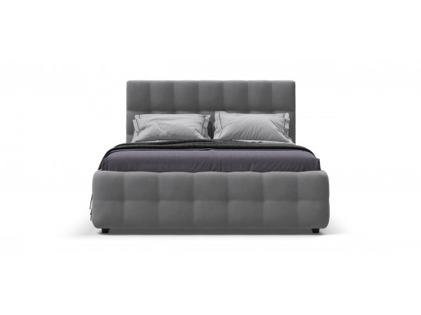 Босс Кровать+ПМ 160*200 Велюр Монолит сталь