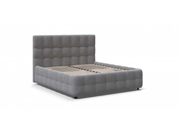 Босс Кровать+ПМ 160*200 Велюр Монолит сталь