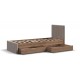 Лофт Мини Кровать 90*200 Орех селект, Велюр Монолит латте