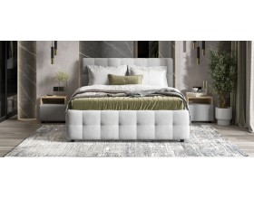 Босс Кровать+ПМ 160*200 Велюр Монолит сталь