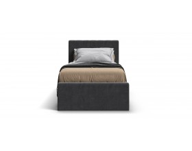 Лофт Мини Кровать 90*200 Орех селект, Велюр Монолит серый