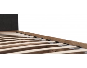 Лофт Мини Кровать 90*200 Орех селект, Велюр Монолит серый