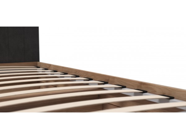 Лофт Мини Кровать 90*200 Орех селект, Велюр Монолит серый