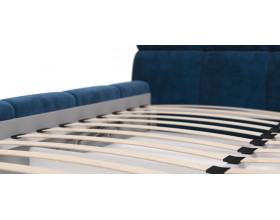 Босс Дрим Кровать+ПМ 180*200 Велюр Монолит синий