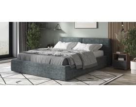 Норд Кровать+ПМ 160*200 Шенилл Смарт серый