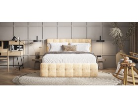 Босс Кровать+ПМ 160*200 Велюр Роял шампань