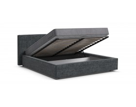 Норд Кровать+ПМ 160*200 Шенилл Смарт серый