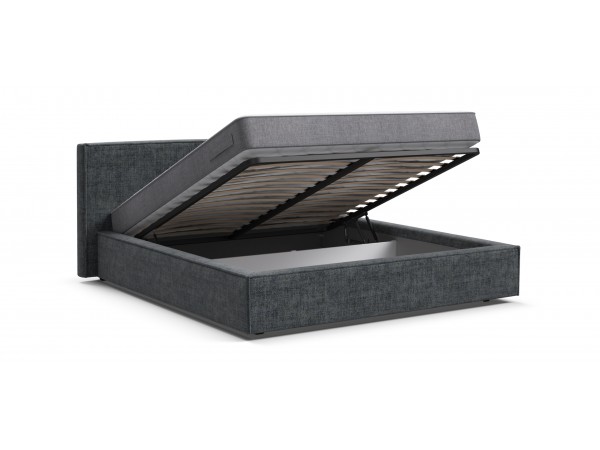 Норд Кровать+ПМ 160*200 Шенилл Смарт серый