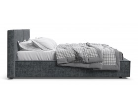 Норд Кровать+ПМ 160*200 Шенилл Смарт серый