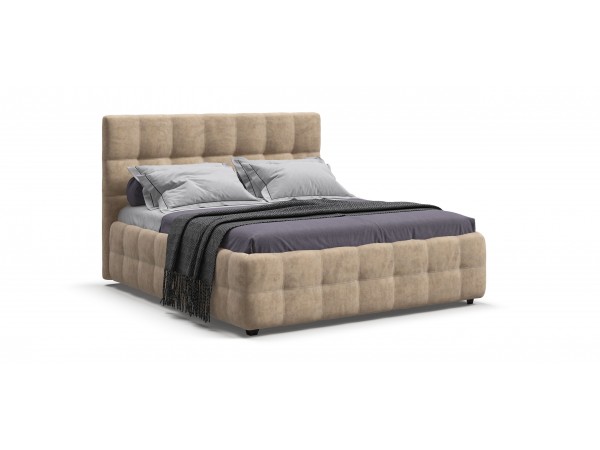 Босс Кровать+ПМ 160*200 Велюр Роял шампань