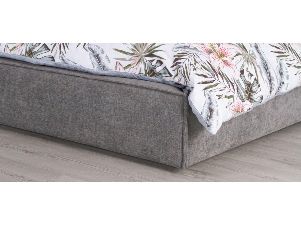 Норд Кровать+ПМ 160*200 Шенилл Смарт серый