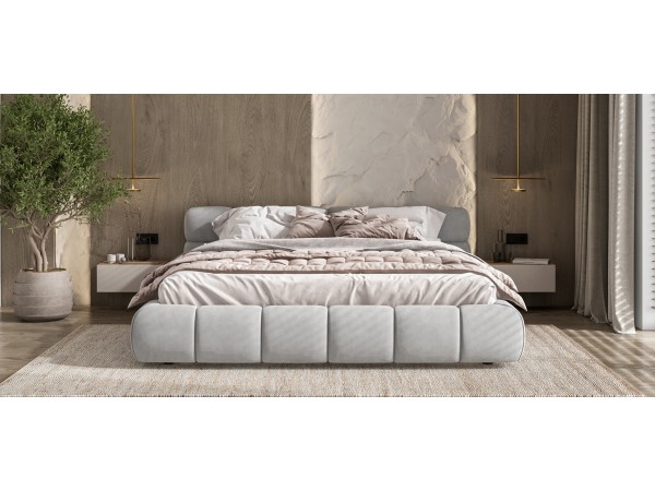 Босс Дрим Кровать+ПМ 180*200 Велюр Монолит сталь