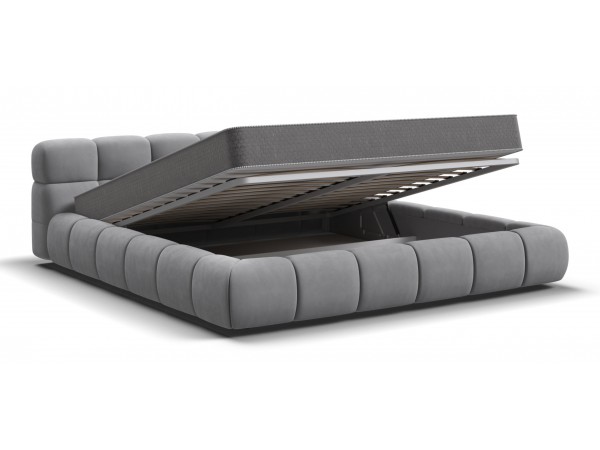 Босс Дрим Кровать+ПМ 180*200 Велюр Монолит сталь