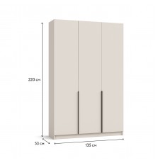 Рим 135 шкаф распашной 3Д+ящики 01 Кашемир