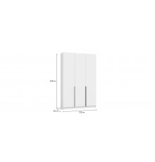 Рим 135 шкаф распашной 3Д+ящики 01 Белый
