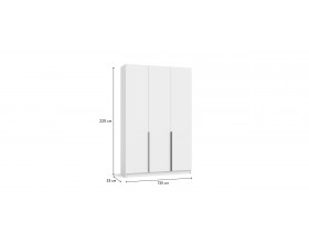 Рим 135 шкаф распашной 3Д+ящики Белый