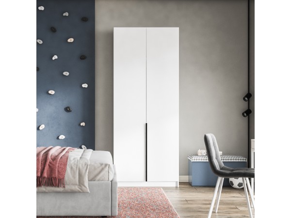 Рим 90 шкаф распашной 2Д+ящики Белый