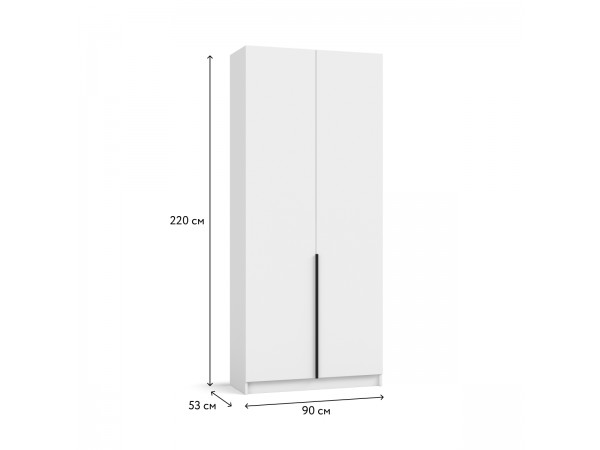 Рим 90 шкаф распашной 2Д+ящики Белый
