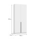 Рим 90 шкаф распашной 2Д+ящики Белый
