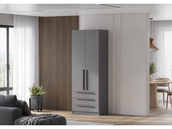 Шкаф Берген ШК3Я-800 Серый графит