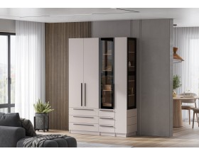 Пенал торцевой со стеклом Берген ПТС3Я-300 Кашемир